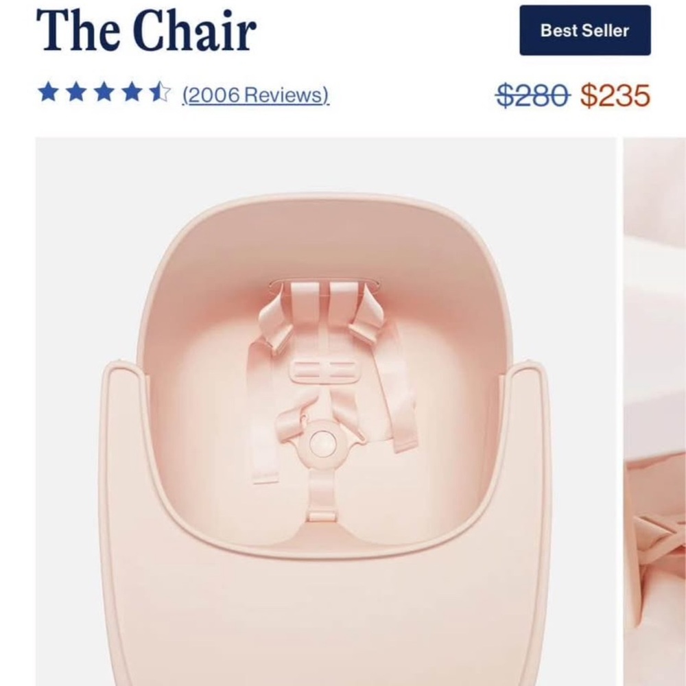 Blush Pink Baby Chair